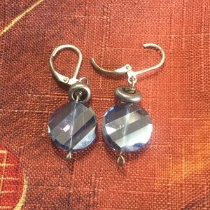 Blue crystal earrings